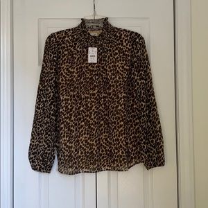 J Crew Leopard Blouse